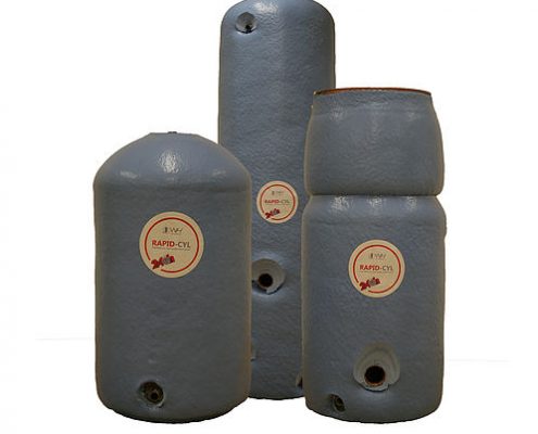 World Heat Cylinders domestic hot water cylinders finished with polyurethane spray foam insulation.